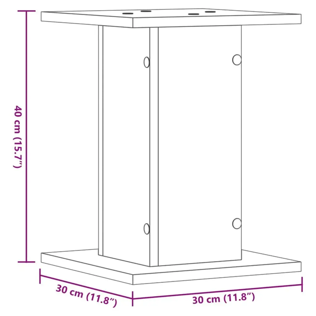 Plant Stands Indoor Outdoor 30x30x40 cm Engineered Wood 2 Piece