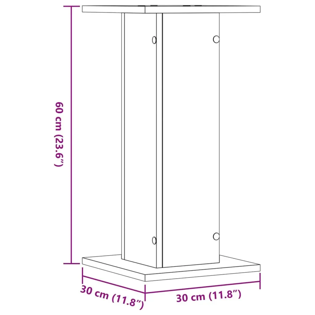 Plant Stands for Home and Garden 30x30x60 cm Engineered Wood White 2 Piece