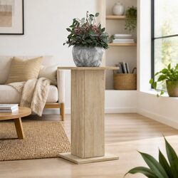 Set of 2 Brown Plant Stands - 30 x 30 x 60 cm Engineered Wood