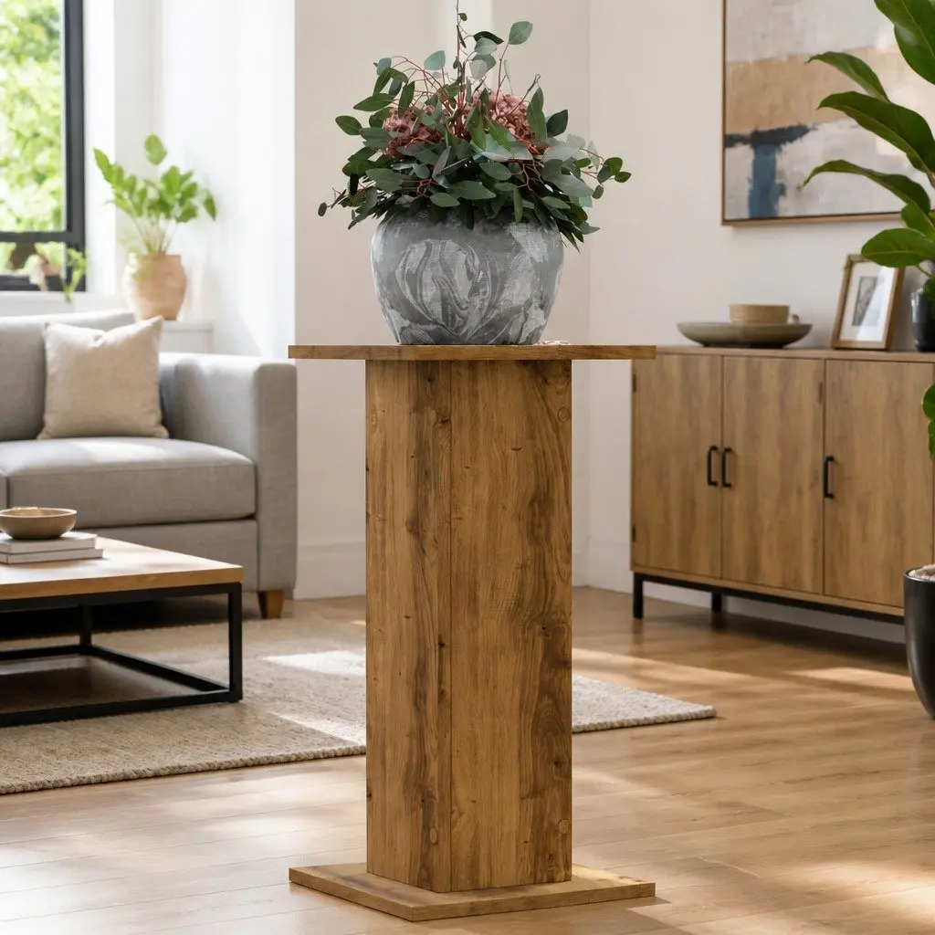 Plant Stands for Home and Garden 30x30x60 cm Brown Engineered Wood 2 Piece