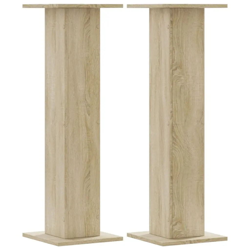 Plant Stands Indoor Outdoor Use 30x30x95 cm Brown Engineered Wood 2 Piece