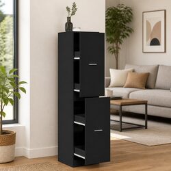 Dimensions and Details of Black Apothecary Cabinet