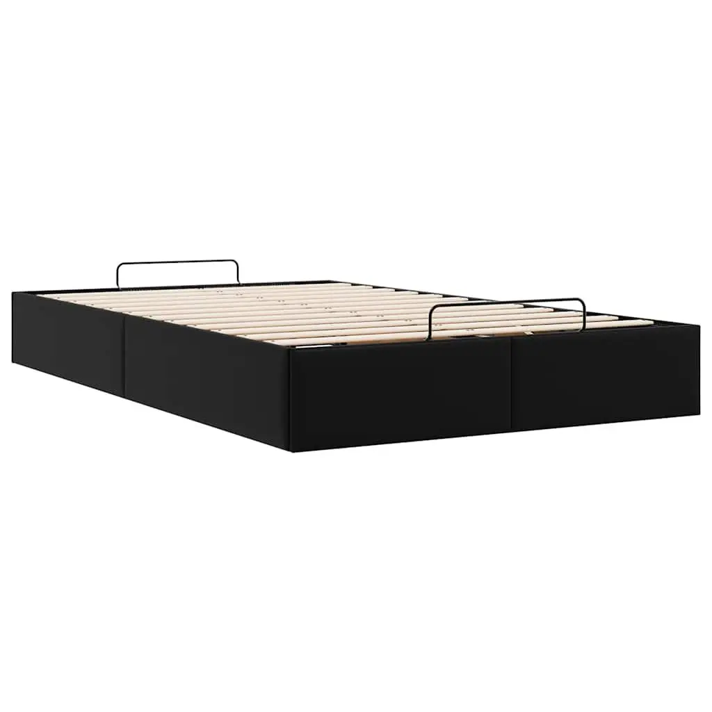King Single Black Faux Leather Bed Frame