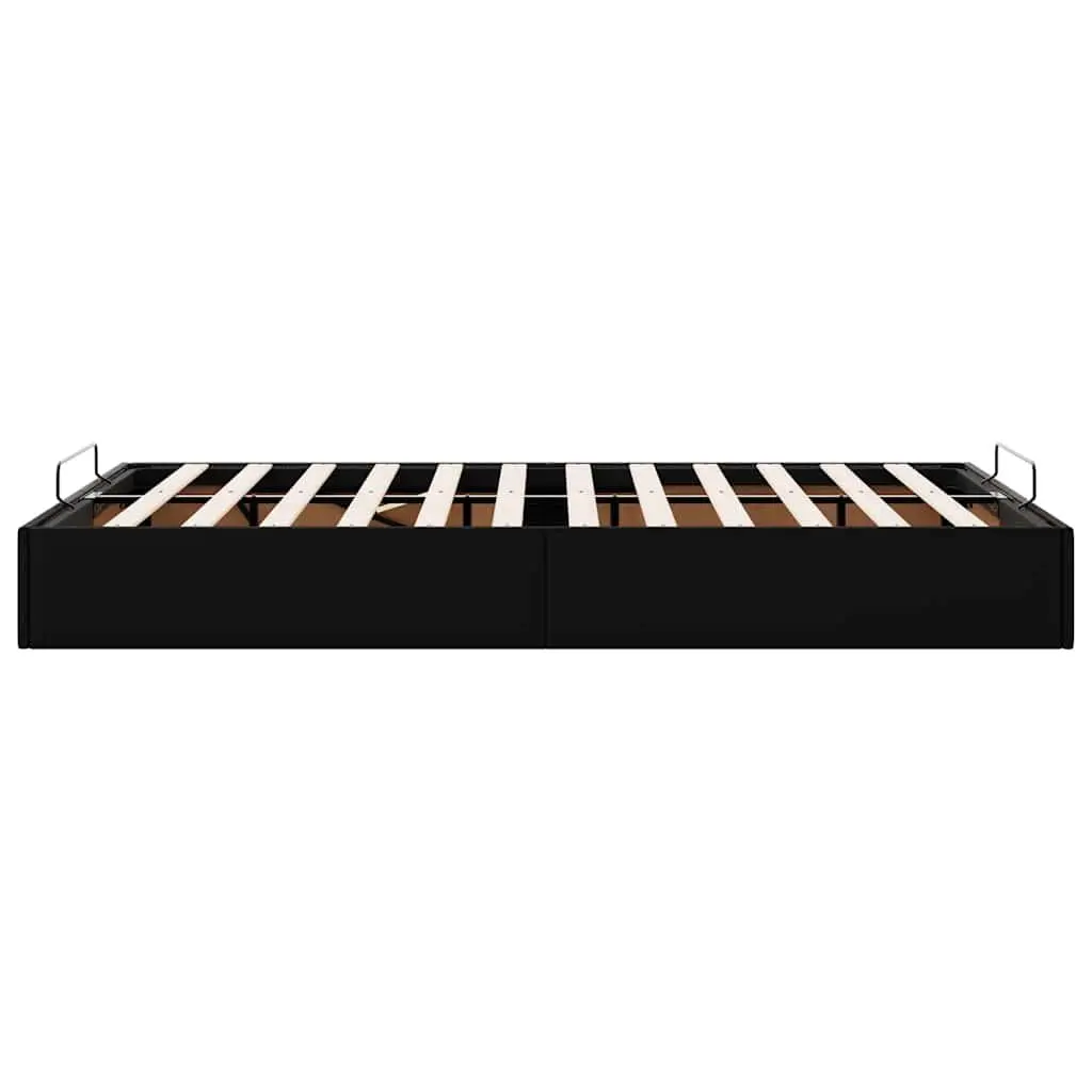 King Single Black Faux Leather Bed Frame