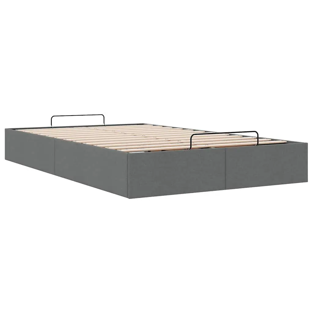 King Single Grey Ottoman Storage Bed Frame