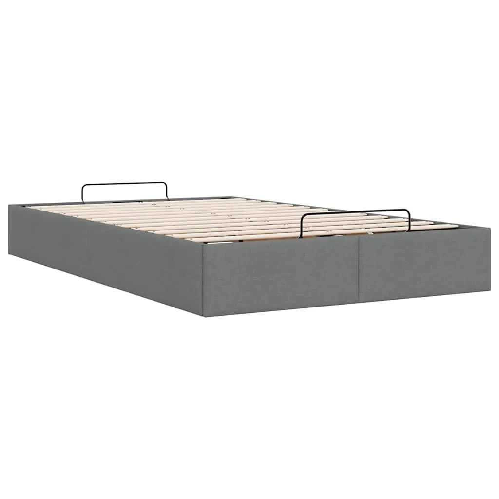 King Single Grey Ottoman Storage Bed Frame
