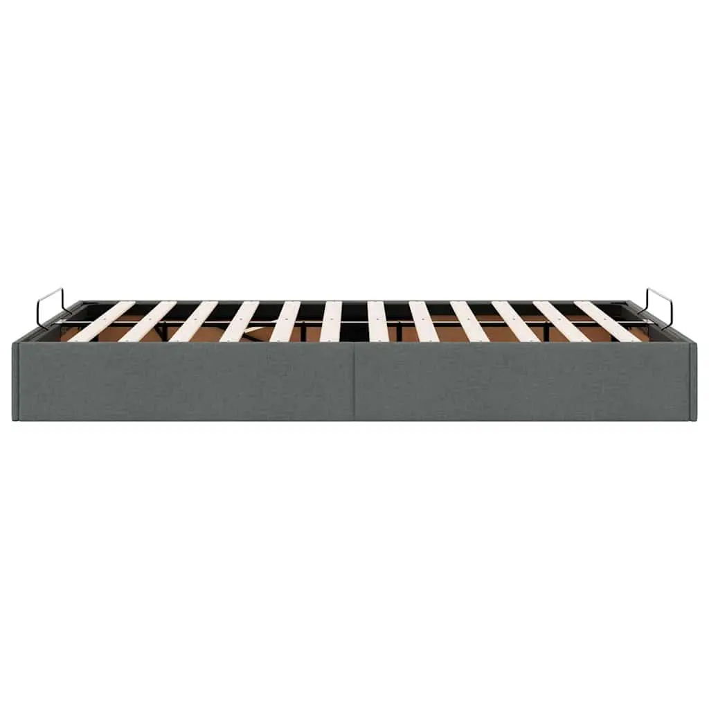 King Single Grey Ottoman Storage Bed Frame