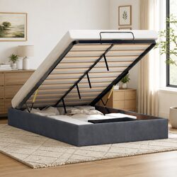 Specifications of King Single Ottoman Velvet Bed Frame Grey
