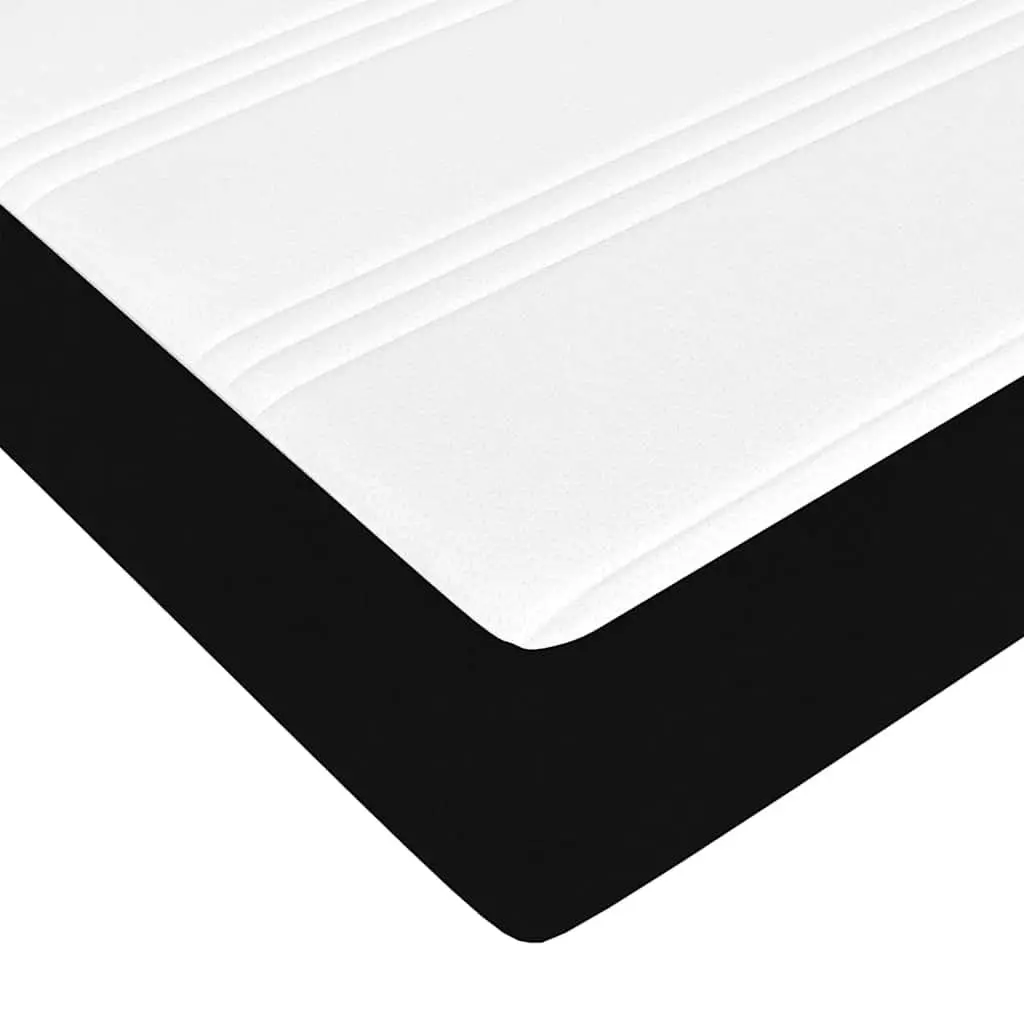 Double Ottoman Bed with Pocket Spring Mattress Black Fabric Storage Lift