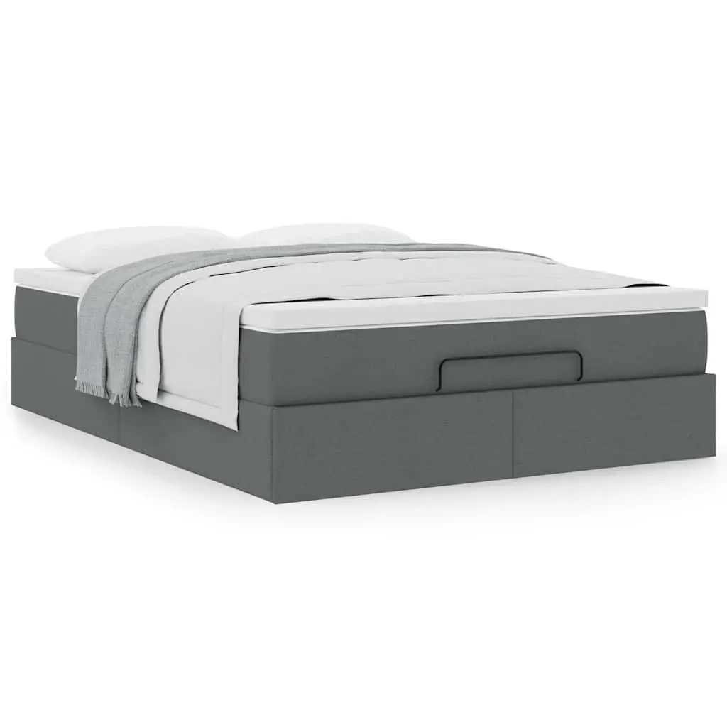 Grey Queen Ottoman Bed with Mattress