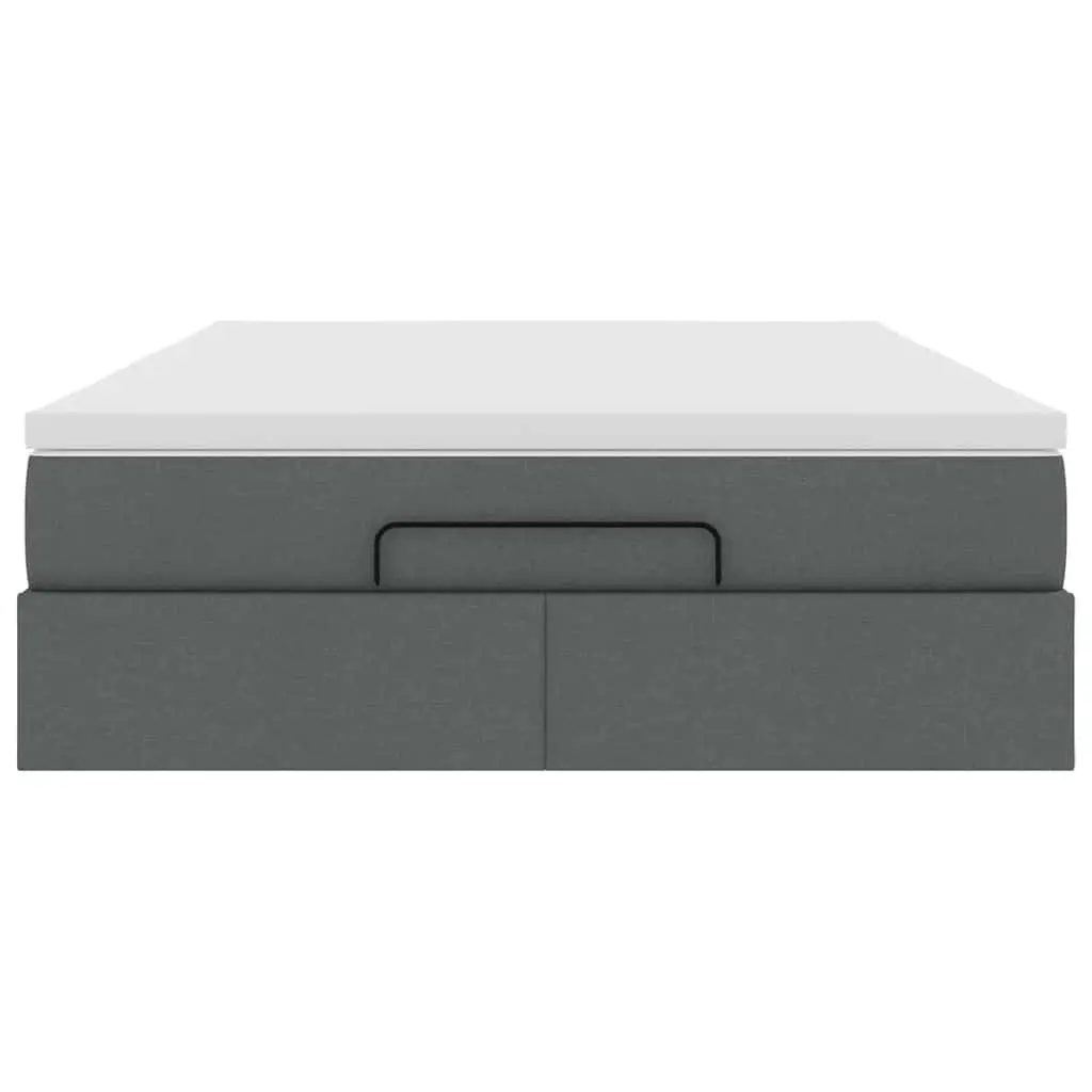 Grey Queen Ottoman Bed with Mattress