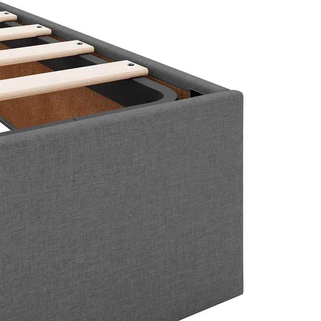 Grey Queen Ottoman Bed with Mattress