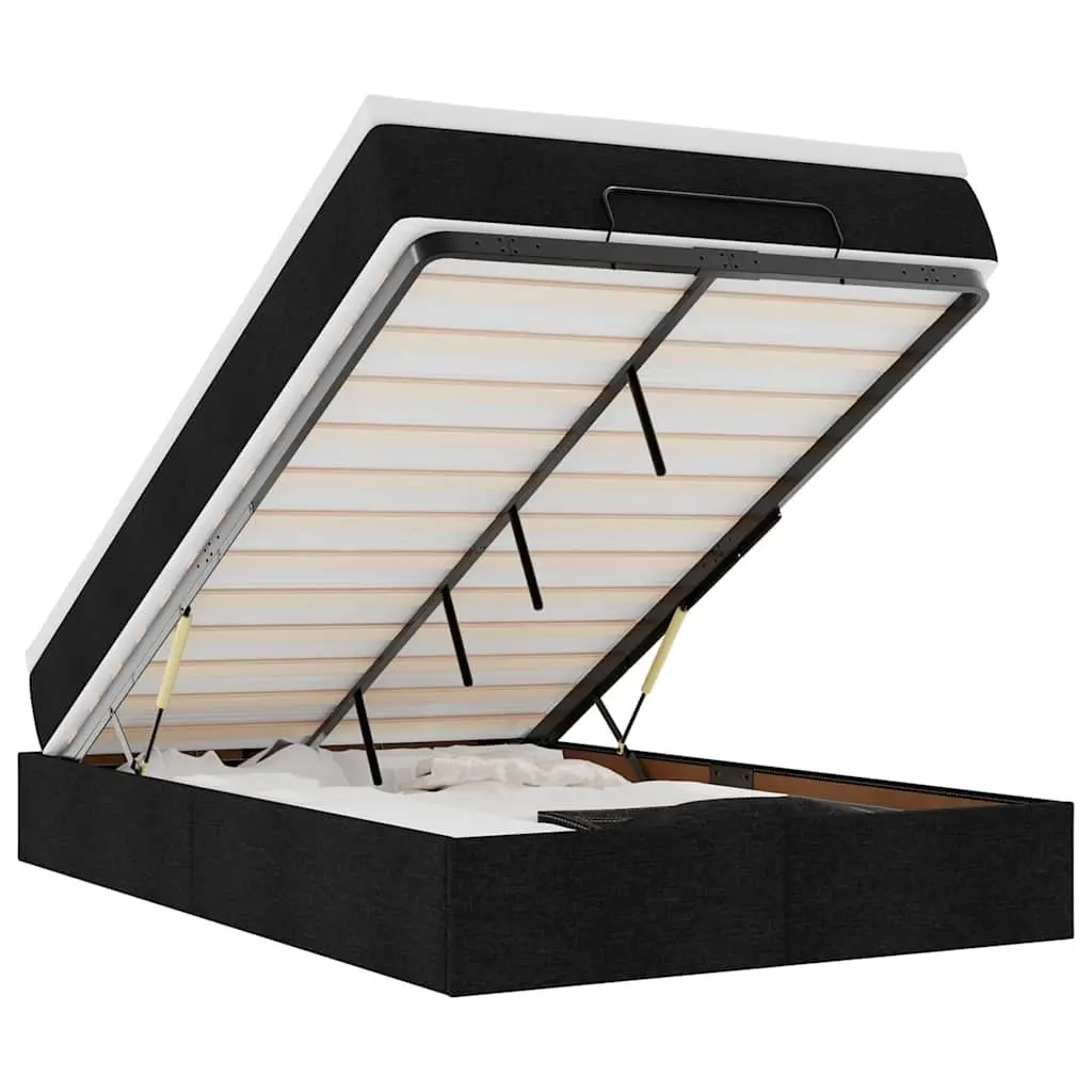 King Single Black Ottoman Bed Frame