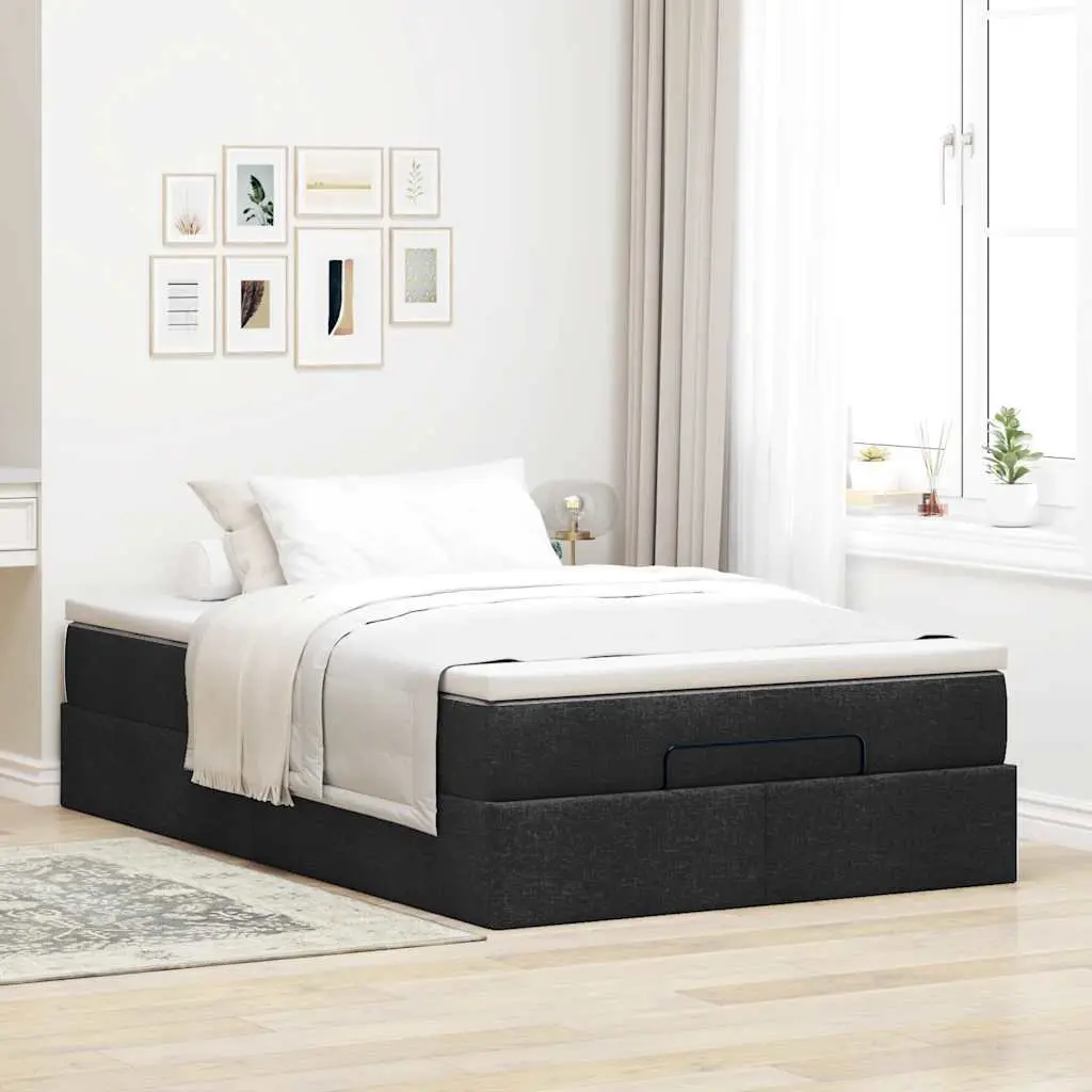 King Single Black Ottoman Bed Frame