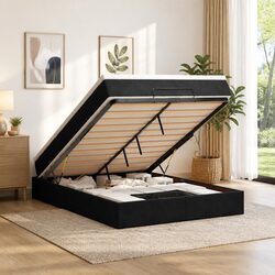 Double Ottoman Bed Frame with Pocket Spring Mattress