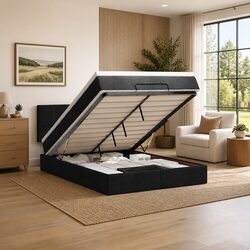 Ottoman Bed and Pocket Spring Mattress - Specs Inside
