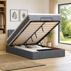King Single Ottoman Bed with Hydraulic Storage Lift