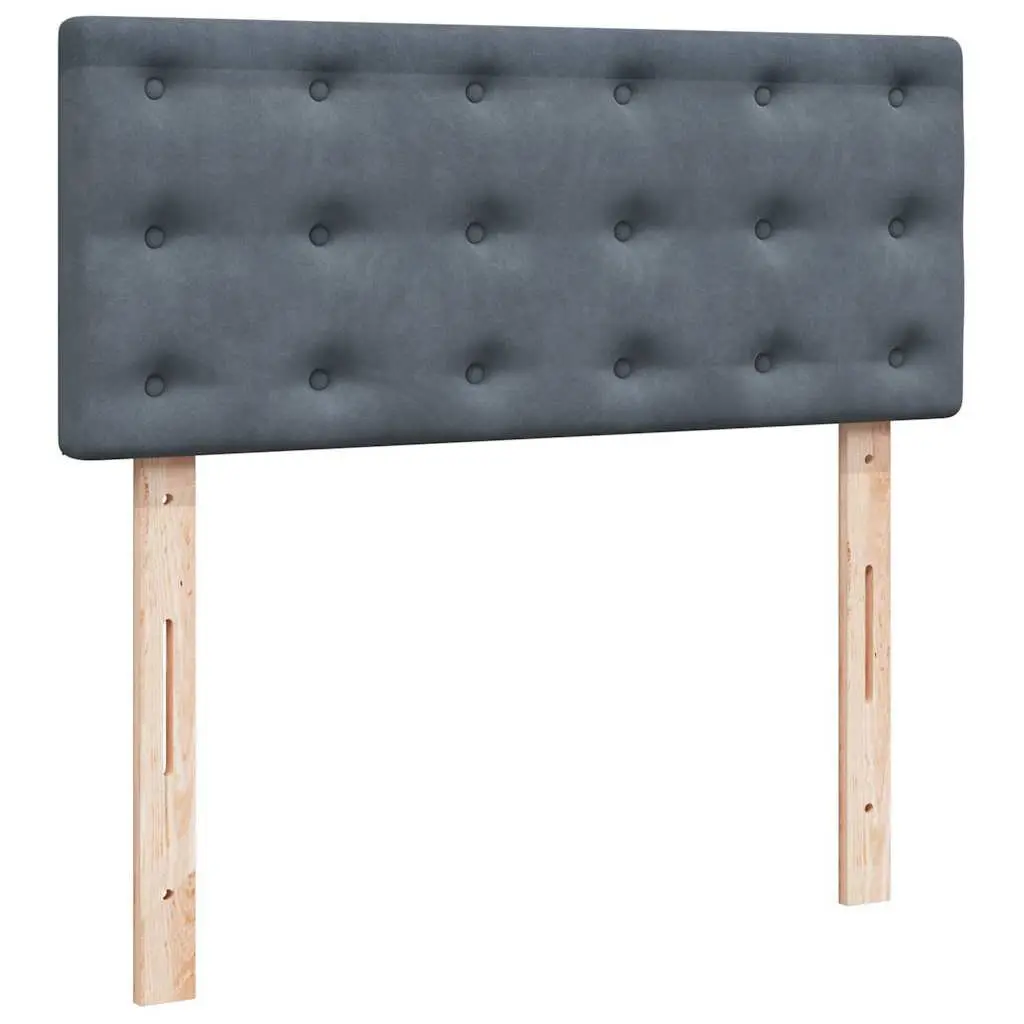 Ottoman Bed King Single Grey Velvet with Mattress and Hydraulic Lift Storage for Bedroom