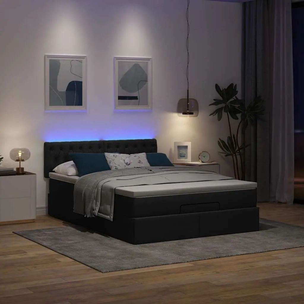 Double Ottoman Bed with Pocket Spring Mattress