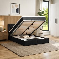 Specifications for Queen Ottoman Bed with Mattress & Storage Features