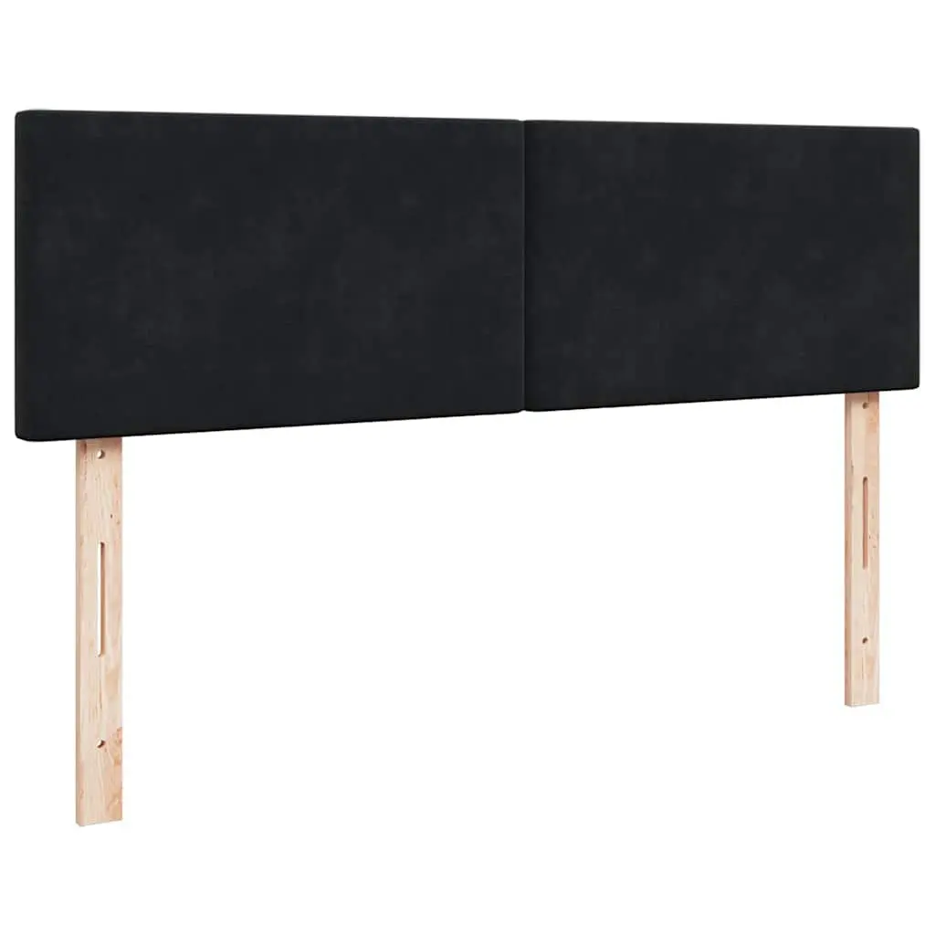 Ottoman Bed Double Velvet with Pocket Spring Mattress and LED Lights for Bedroom Storage