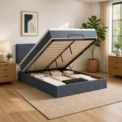 Queen Ottoman Bed Specifications: Velvet, Mattress, Storage