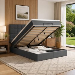 Specifications of Grey Ottoman Bed with Mattress