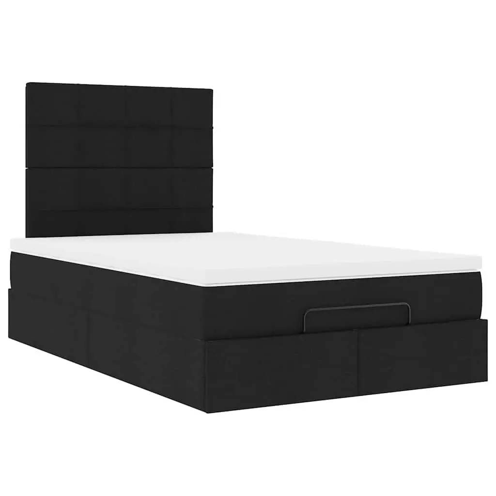 Ottoman Bed with Pocket Spring Mattress King Single Black