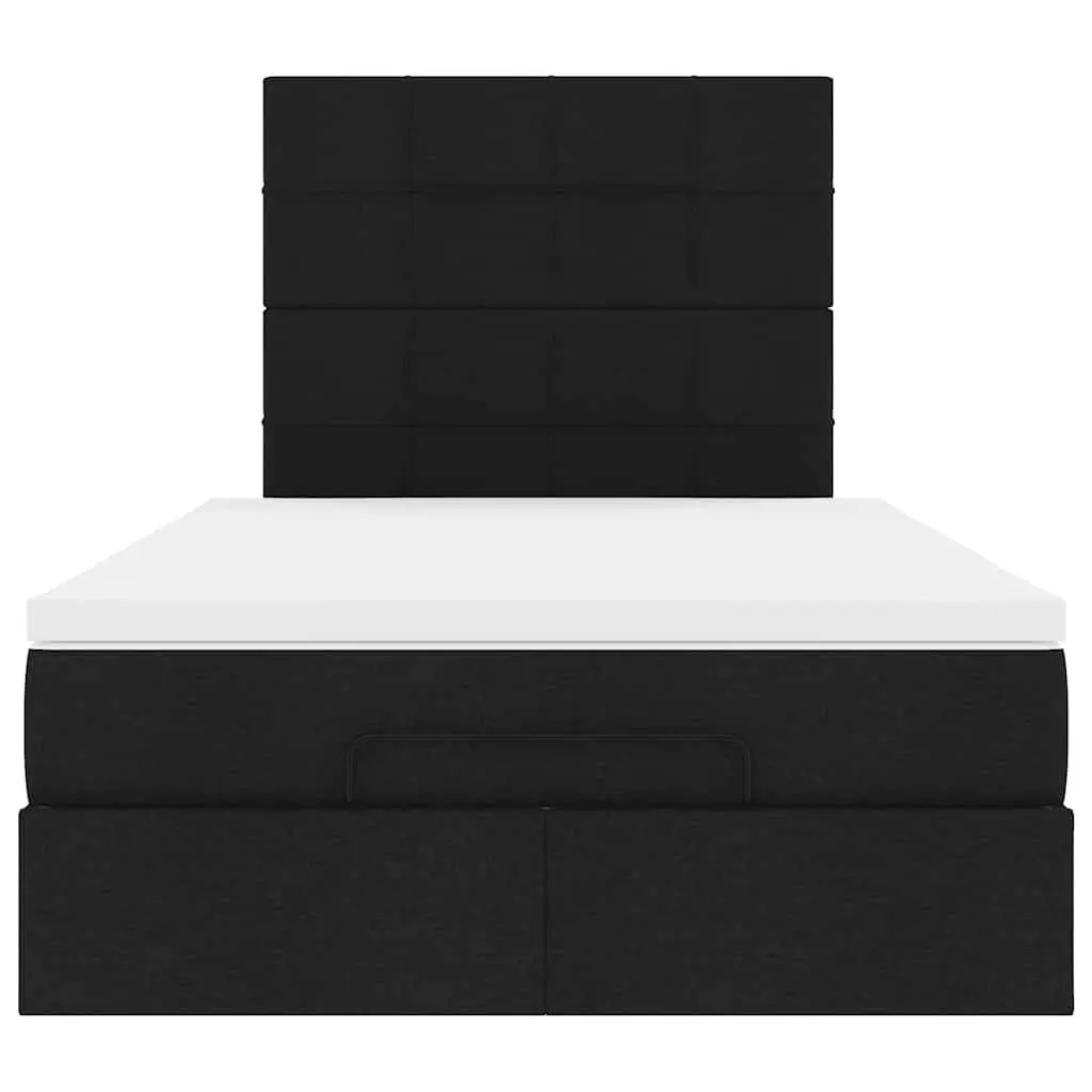 Ottoman Bed with Pocket Spring Mattress King Single Black
