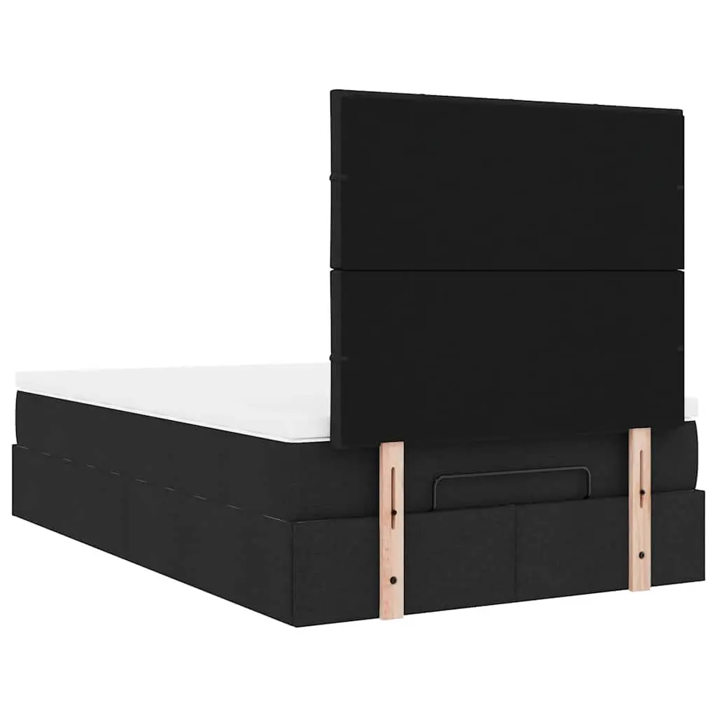 Ottoman Bed with Pocket Spring Mattress King Single Black