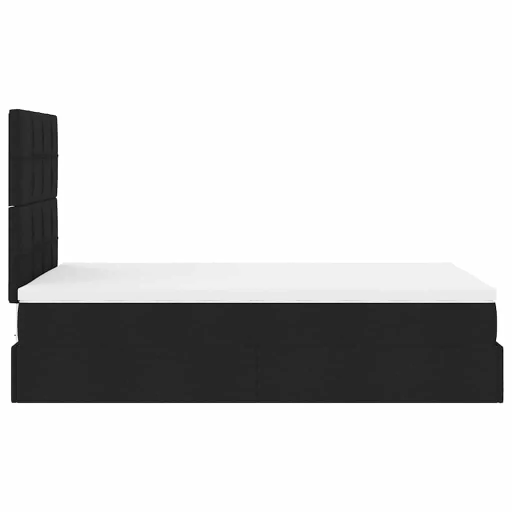 Ottoman Bed with Pocket Spring Mattress King Single Black