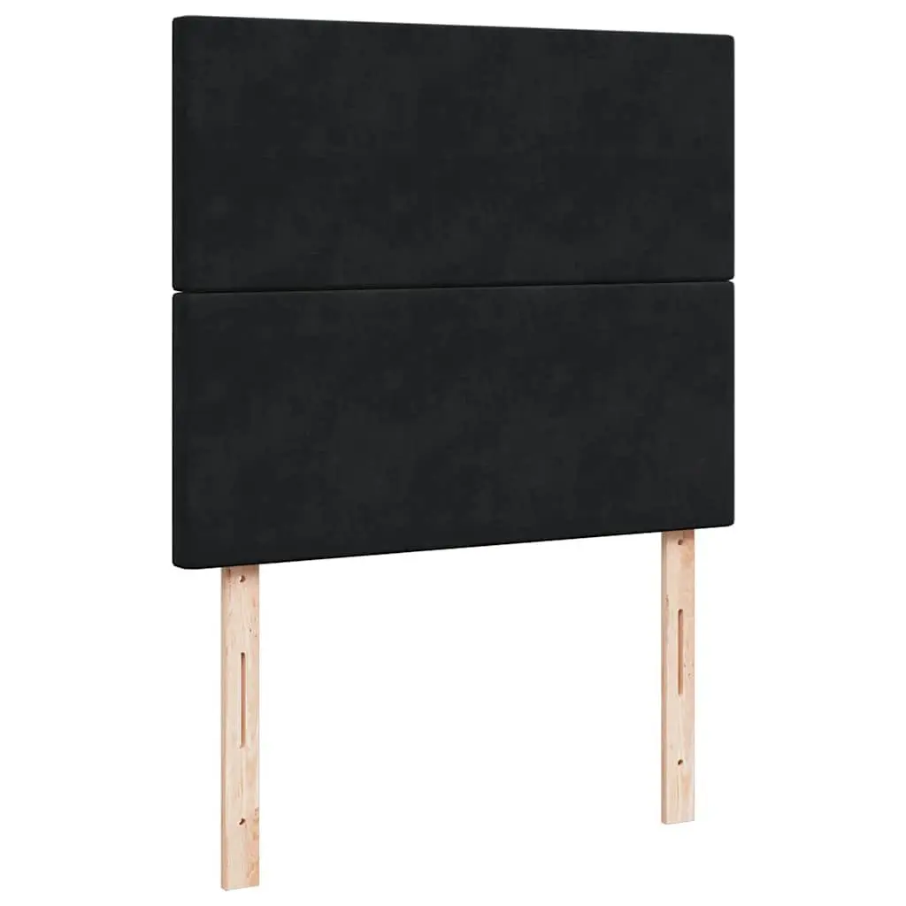 Black Velvet Ottoman Bed with Mattress