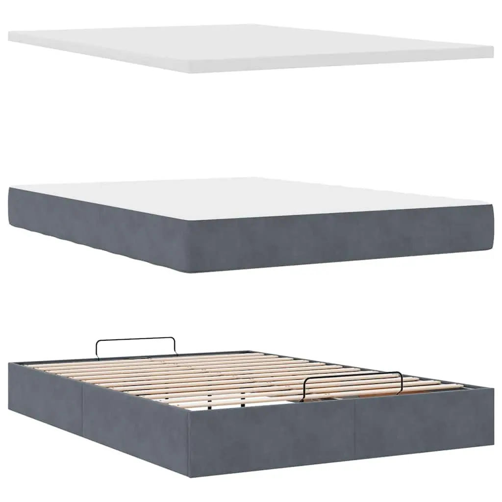 Queen Ottoman Storage Bed with Mattress