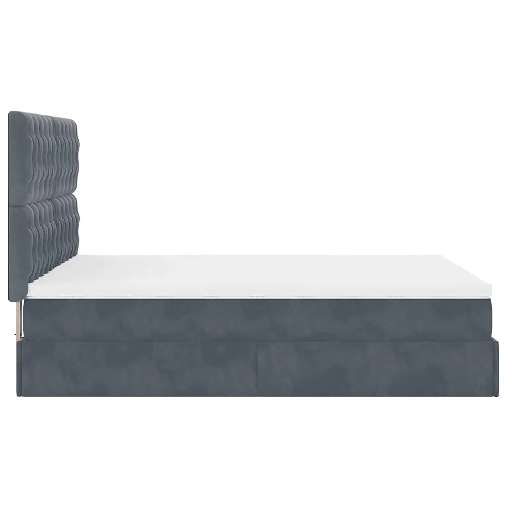Queen Storage Bed with Velvet Upholstery Pocket Spring Mattress and Hydraulic Lift Storage