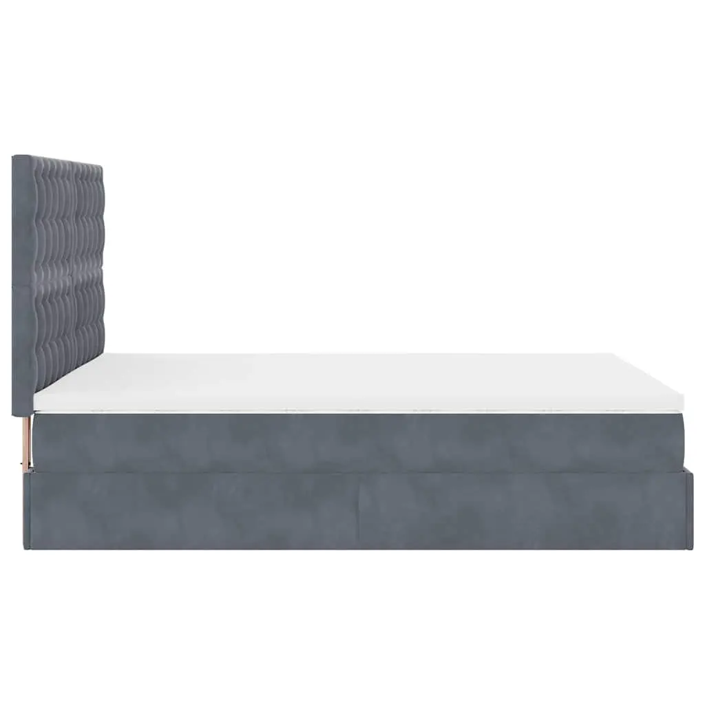 Queen Size Ottoman Bed with Pocket Spring Mattresses in Grey