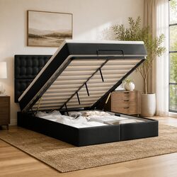 Double Ottoman Bed Specifications: Pocket Spring and Storage