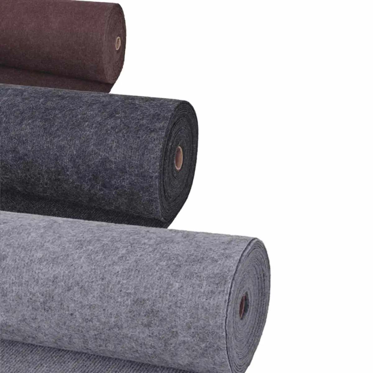 Runner Rug Grey 1.2 x 10m Polyester Hallway Entryway Indoor Outdoor Ribbed