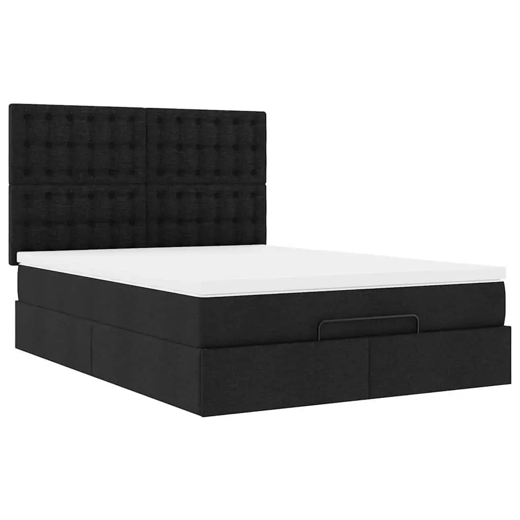 Double Ottoman Bed with Pocket Spring Mattress and LED Lights