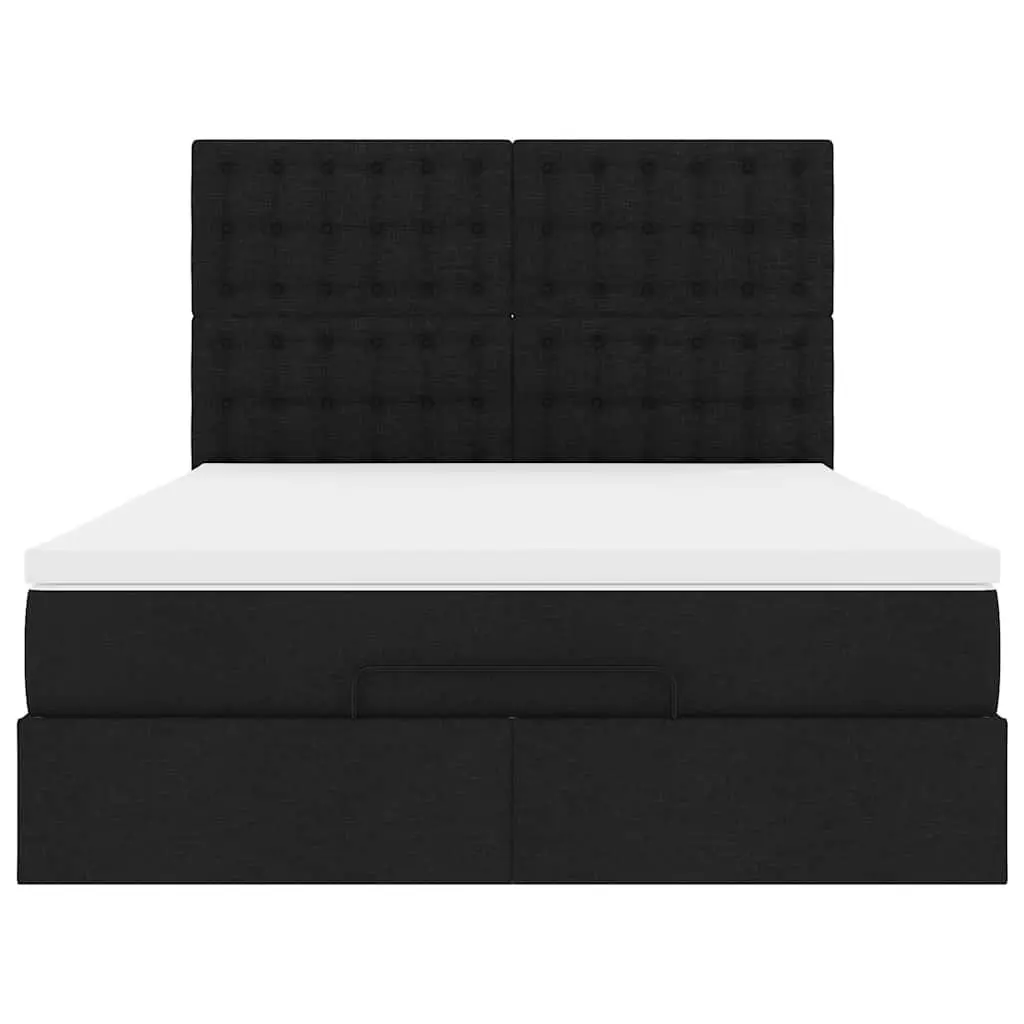Double Ottoman Bed with Pocket Spring Mattress and LED Lights