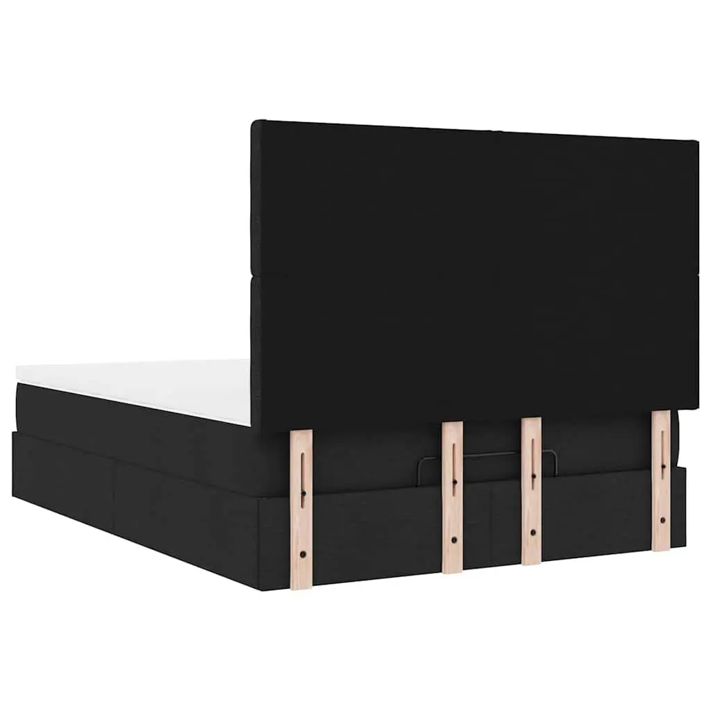 Double Ottoman Bed with Pocket Spring Mattress and LED Lights