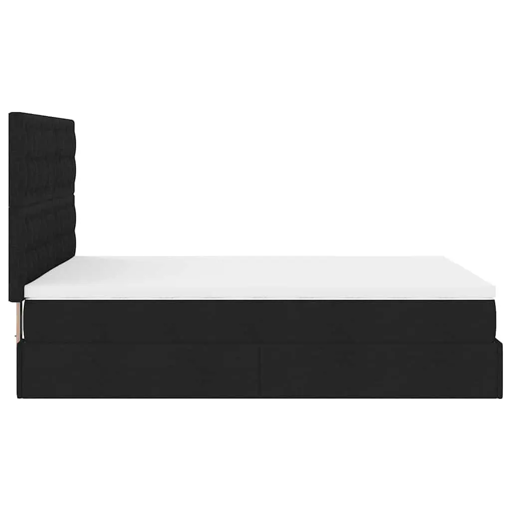 Double Ottoman Bed with Pocket Spring Mattress and LED Lights
