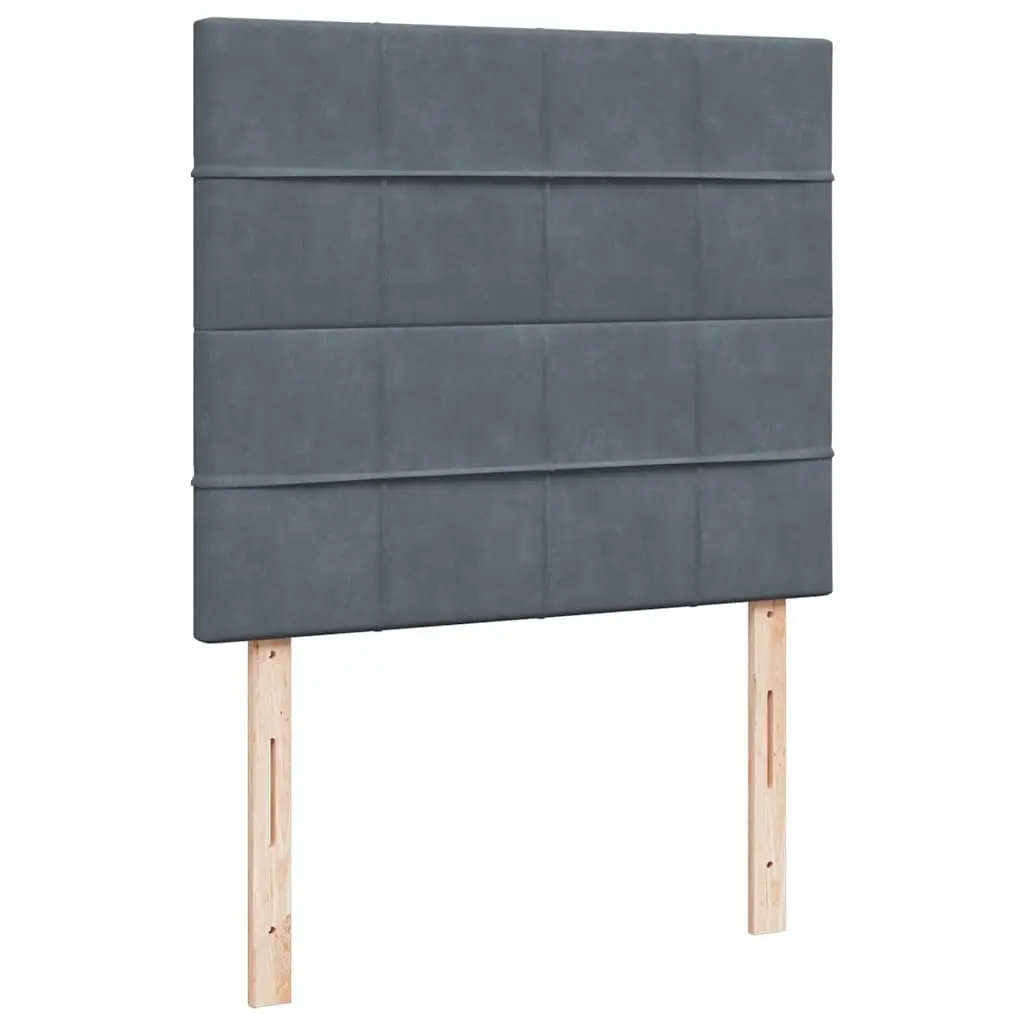 King Single Grey Velvet Ottoman Bed