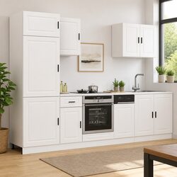 Specifications of 7-Piece White Kitchen Cabinet Set