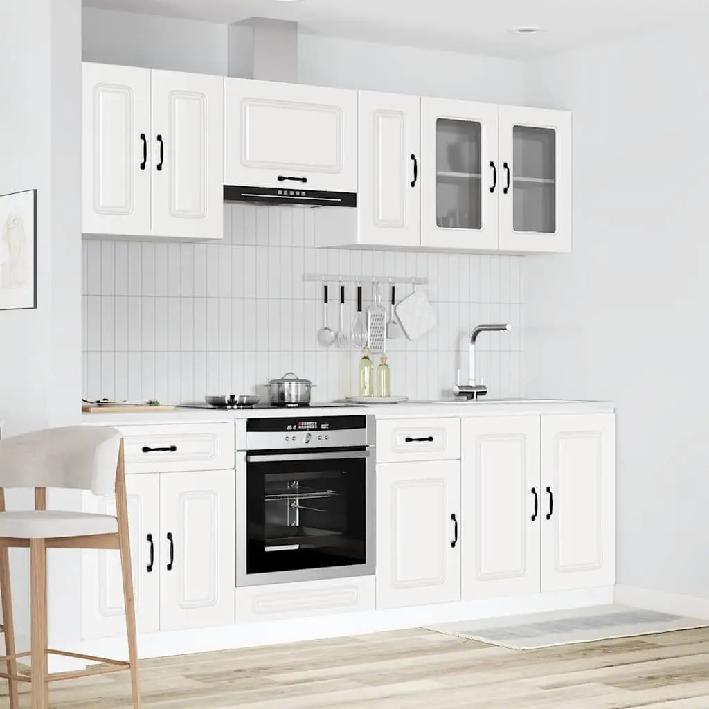 8 Piece Kitchen Cabinet Set in White