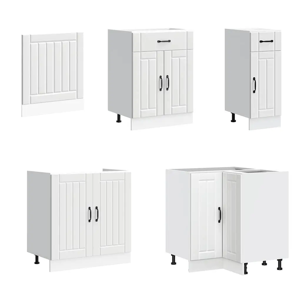 Kitchen Cabinet Set 11 Piece White Storage Cupboards Engineered Wood