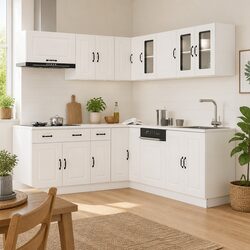 Specifications of 11 Piece White Kitchen Cabinet Set