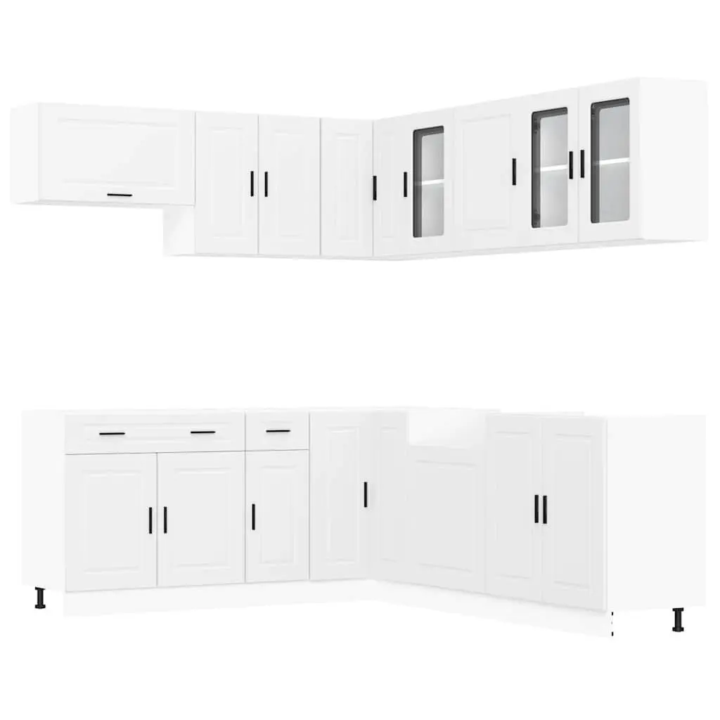 11 Piece Kitchen Cabinet Set in White