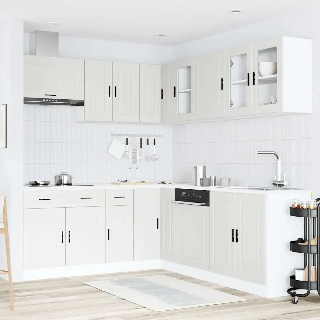 11 Piece Kitchen Cabinet Set in White