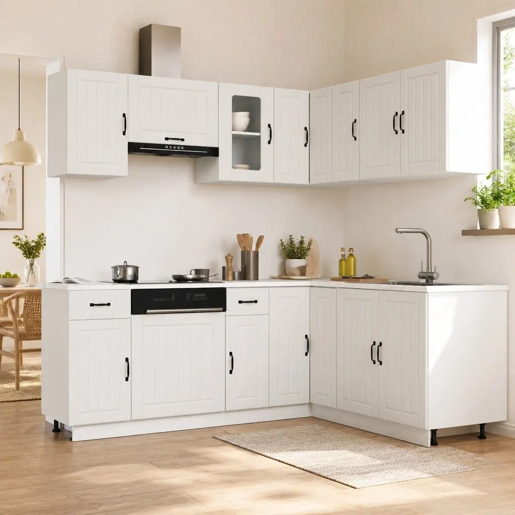 11 Piece Storage Cabinet Set White Engineered Wood Kitchen Furniture Optimisation