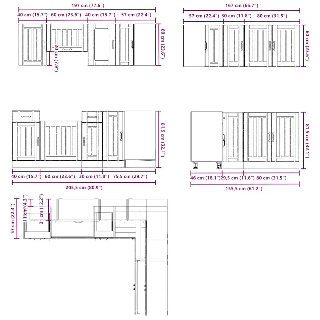 11 Piece Storage Cabinet Set White Engineered Wood Kitchen Furniture Optimisation